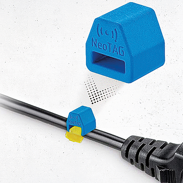 Flag-TAG Profi 6,95x7,6x7,75mm geeigent für Kabelbinder 4mm,13.56MHz