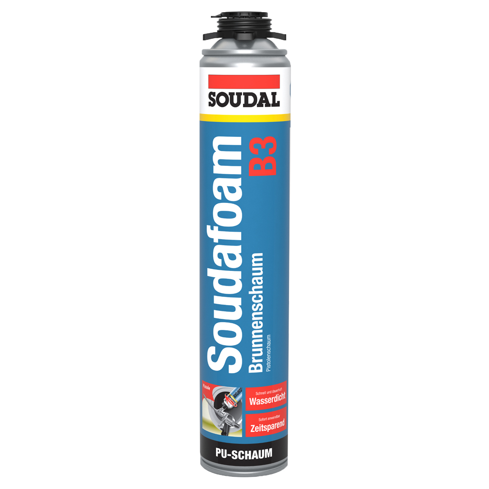 Pistolen-Brunnenschaum 1K 750ml Baustoffkl. B3,dichten,füllen,isolieren