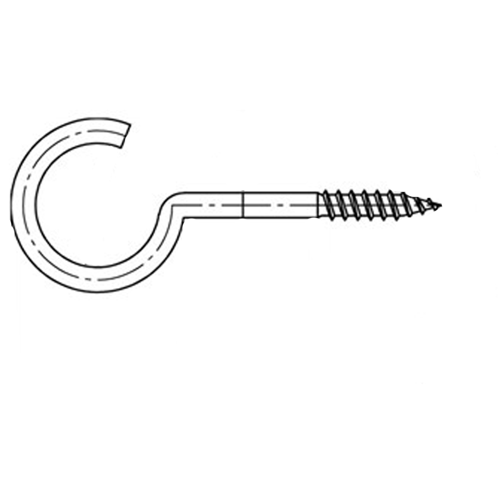 Schraubhaken Holzgewinde A2 6 x 100 ROSTBESTÄNDIG VP=100