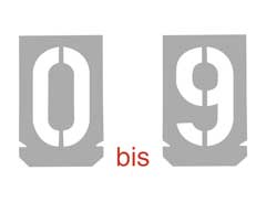 Großziffern-Schablonen 120mm Schrifthöhe,aus verzinktem Stahlblech