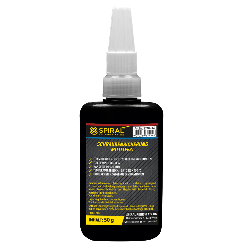 Schraubensicherung mittelfest blau 50g für Schrauben-u. Hydraulikverbindungen