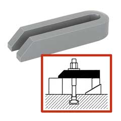 Gabelspanneisen 22x250mm M20+M22,nach DIN 6315-B,abgeschrägt