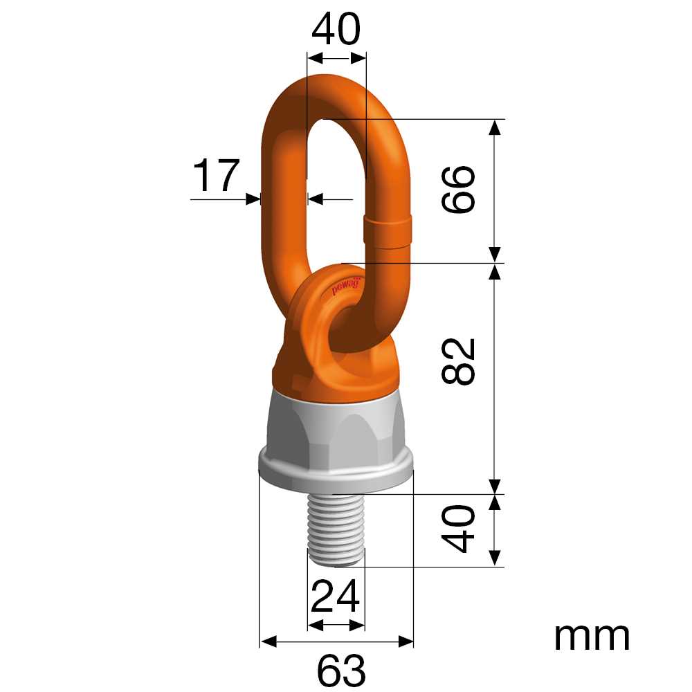 Anschlagpunkt Nicralloy PLD 4,0t - M24 unter Last drehbar