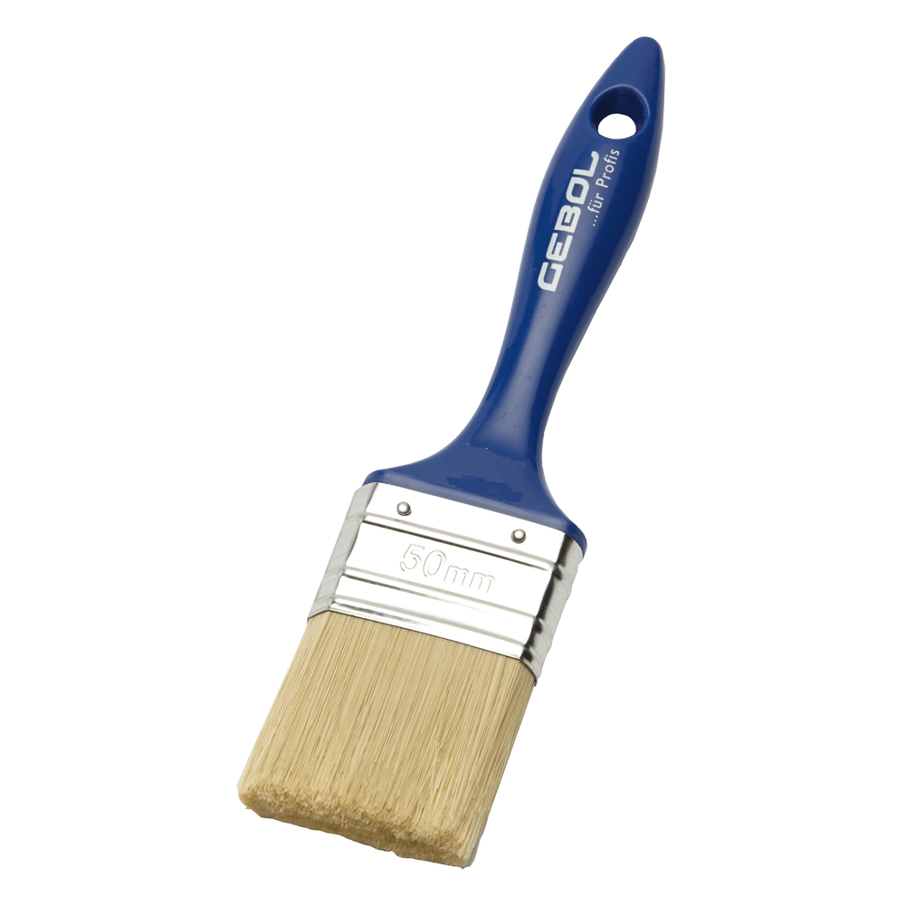 Flachpinsel PROFI 60 mm Mixborste hell,Zwinge verzinkt,lösemittelbeständig