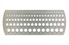 Millimeter-Lochlehre 0,7-10mm 1/10 steigend