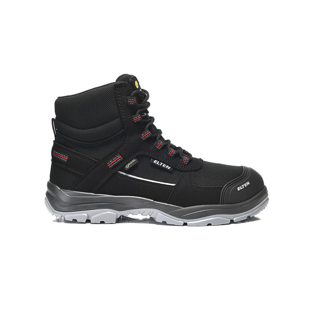 Sicherheitsstiefel MATTHEW Pro GTX,Gr.41 Mid ESD S3 CI Typ 2,schwarz/rot