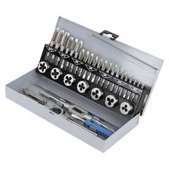 Handgewindebohrersatz M3-M12,HSS 32-teilig,Schneideisen u.-halter,in Box