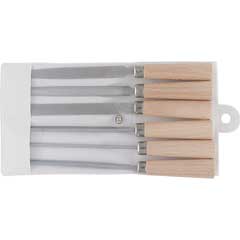 Schlüsselfeilen-Satz 6 Stk,Hieb 2 mit Heft, in Plastiktasche