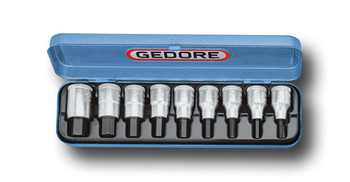 Schraubendreher-Satz 1/2" 9-tlg Innen-6-kt ZOLL, IN 19 PA