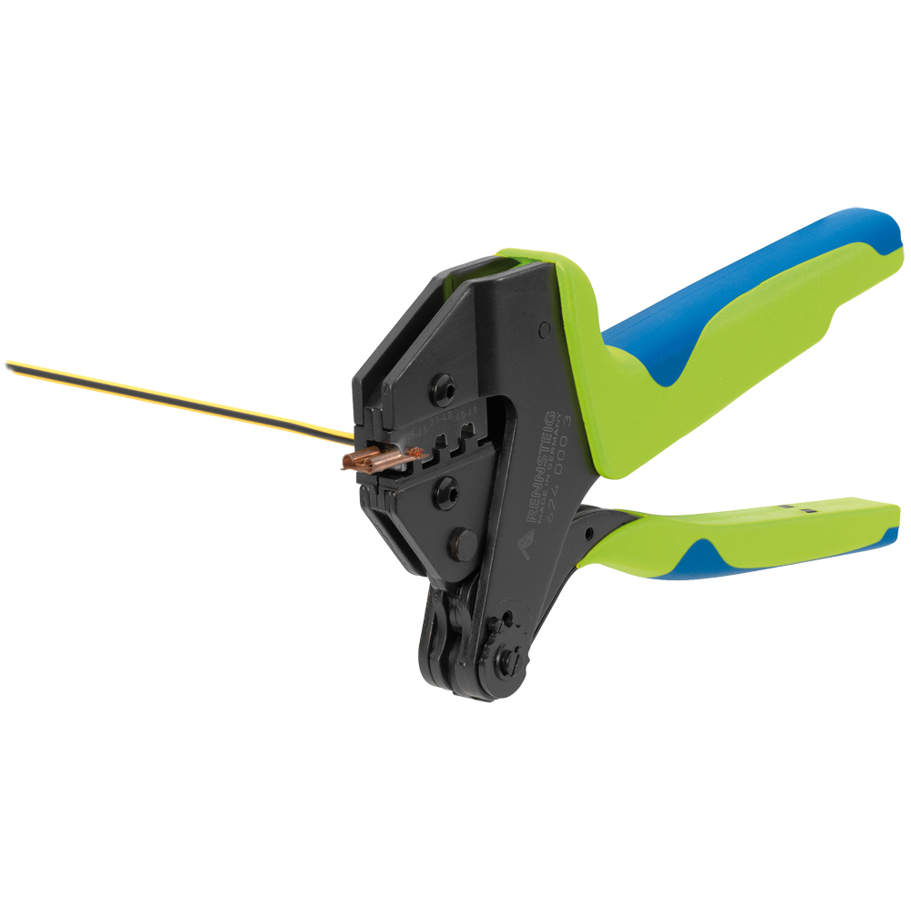 Ratschpreßzange FLAG-TERMINAL 0,5-6mm² Spezialausführung für Winkelstecker