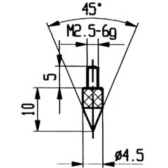 Messeinsatz Modell 4 für alle Messuhren mit Innengewinde M2