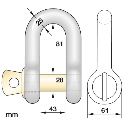 Schäkel 8,5 t hochfest