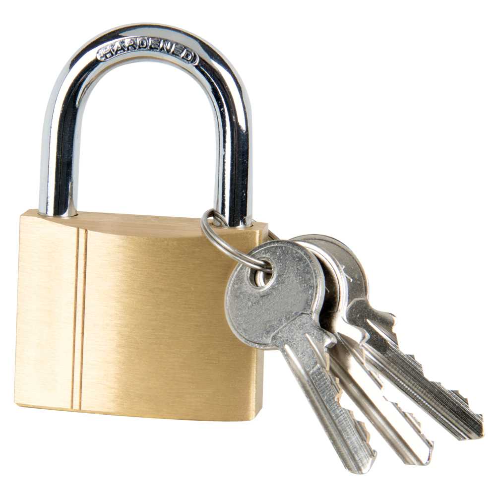 Messing-Schloss Heavy Duty 50/31/8mm Bügelstärke,mit 3 Schlüsseln