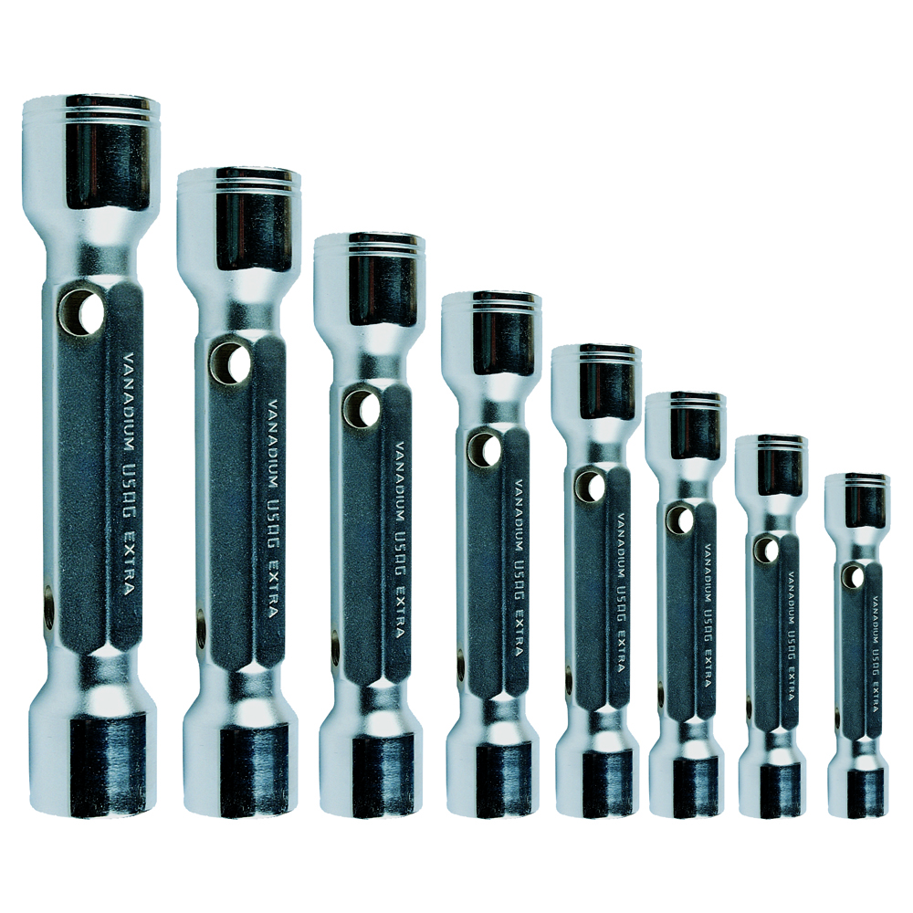 Steckschlüssel-Satz U290E/8 6x7-20x22 1xDrehdorn,Vanadium-USAG-Extra,verchromt