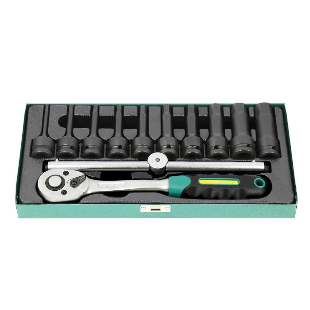 6-kant-Box mit Knarre 1/2" 4-19mm für 6-kant-Schrauben,extra massiv