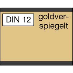 Schutzglas 90x110 DIN 12 goldverspiegelt