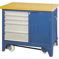 Werkbank Hydraulik 1100x550mm hydraulisch absenkbar,mitFahrwerk