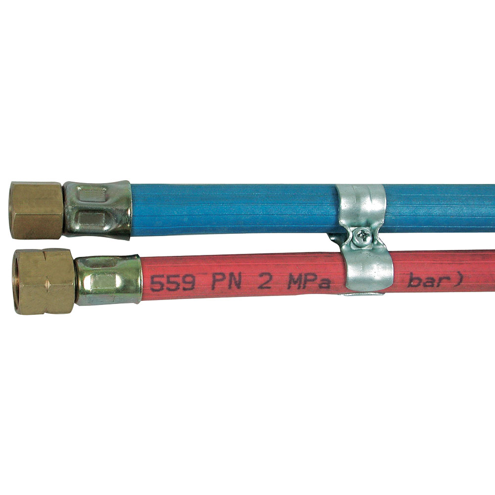 20m Sauerstoff+Acetylenschlauch montiert mit Anschl.ACE9,0x3,5 +  SA 6,3x5,0mm