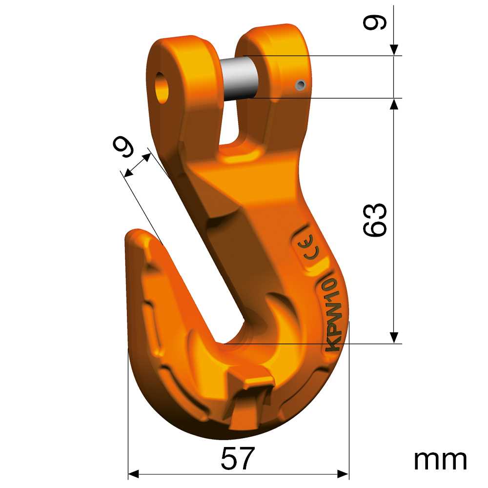 Kuppelparallelhaken Nicralloy KP 7 Güteklasse 10 - hochfest,nach EN 1677-1