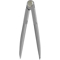 Präzision-Spitzzirkel 200mm,gefrästes Scharnier,kantige Schenkel