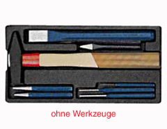 Mulde leer f. Schlagwerkzeuge 157x310mm Kunststoff