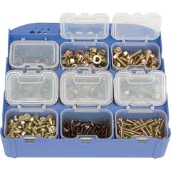 Auto-Schrauben+Muttern-Sortiment,710-tlg 9 Einzelboxen,in Tragbox