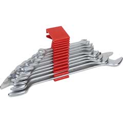 Gabelschlüssel-Satz 10-teilig,6x7-30x32 extra verchromt/Kunststoffhalter