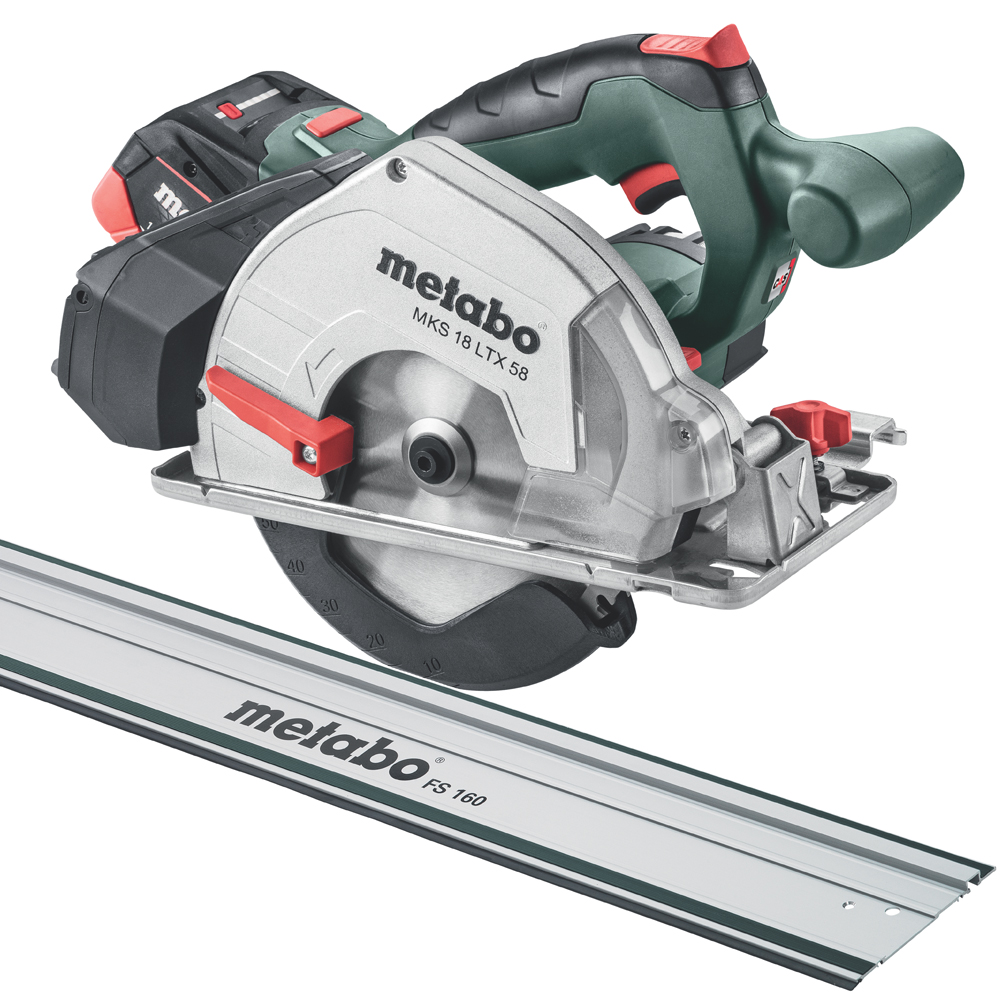 Akku-Metall-Handkreissäge Set METABO inklusive Führungsschiene