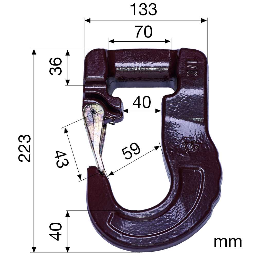 Rundschlingen-/Hebebandhaken RH-6 braun Tragfähigkeit 6.000kg