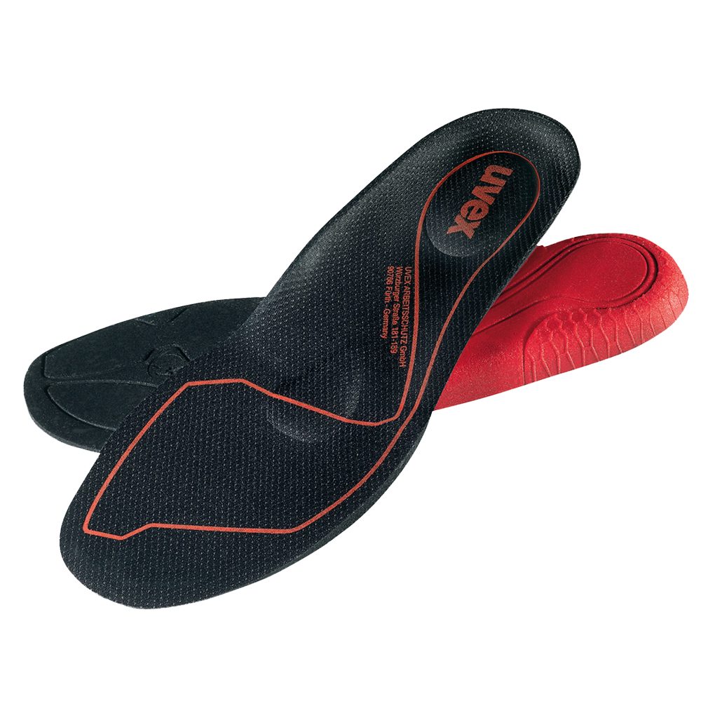 uvex Einlegesohle 95347 Größe 43 schwarz, rot, Weite 10
