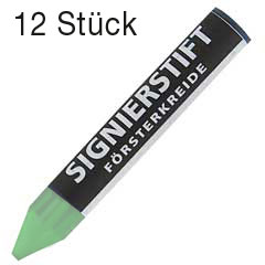 12 Stück Försterkreide,grün 12x120mm für Holz trocken und naß,Papieretikette