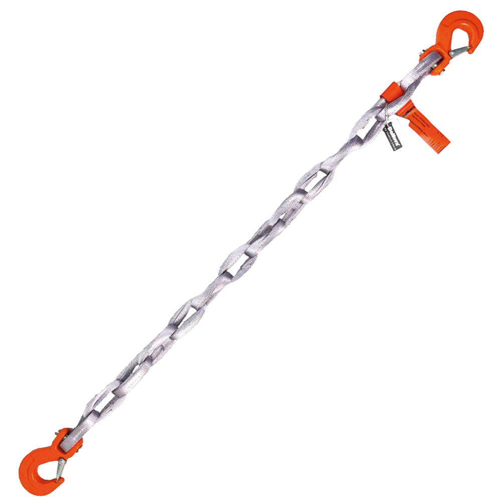 Textile Zurrkette DYNEEMA, GL=3,5m beids. mit Gabelkopfhaken, LC=100kN