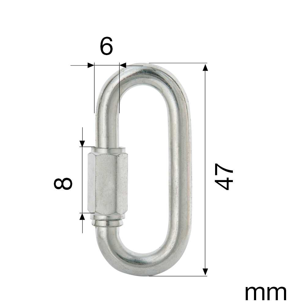 10 Stück Rapidglieder - 6mm/verzinkt