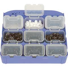 Auto-Kunststoff-Clip-Sort 600-teilig 9 Einzelboxen,in Trag-+Stellbox