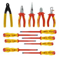 Elektriker-Supersatz 4 Zangen,7 Schrau- benzieher,EN60900,1 Kabelschneider