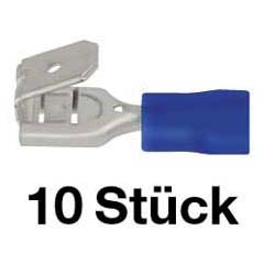 10 Stk.Abzweighülse 6,3 blau für Kabel 1,5-2,5mm²