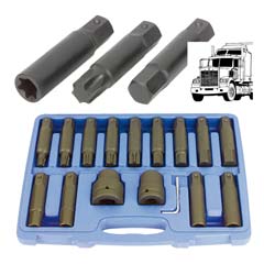 LKW-Spezial-Bit-Satz 16-teilig TX60-TX100+E18-E24+6-kant 17-24mm+2 Adap