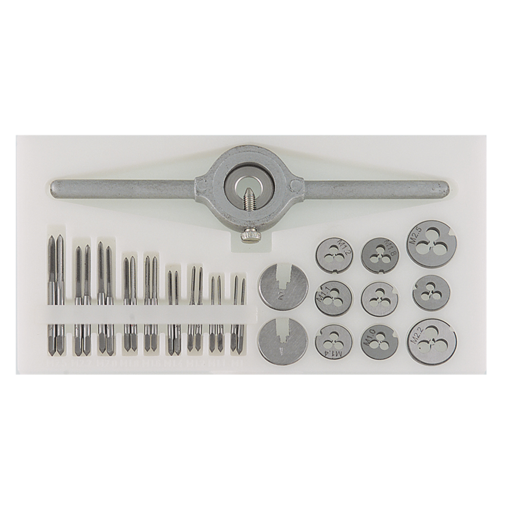 Gewindeschneidkassette M1-M2,5 31-teilig WHIRL-CUT,Gewindebohrer+Schneideisen