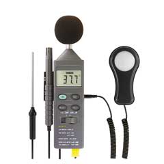 Umfeld-Messgerät 4-Funktionen: Lärm, Licht,Temperatur und Luftfeuchte