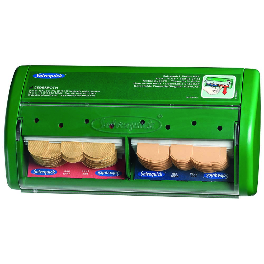 QUICK-Pflasterbox und Wandhalter und Diebstahlschutz,gefüllt