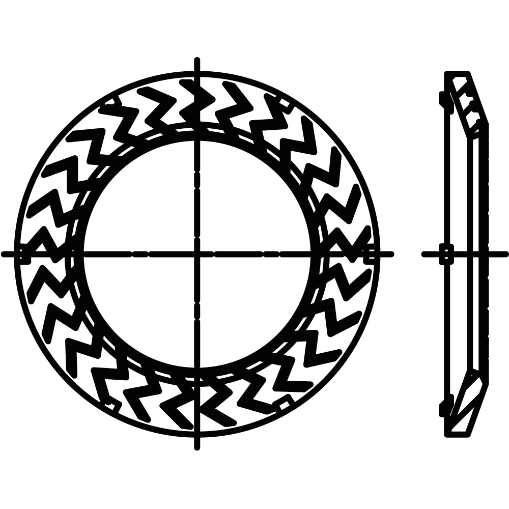 TECKENTRUP Sperrkantscheibe A4 SKK 6 M. KONTAKTZÄHNEN ROSTFREI VE=1000
