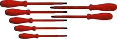 Elektro-Schraubenzieher-Satz 7-teilig 2,5-6,5mm+PH Gr.1+2,EN60900,Sichtbox