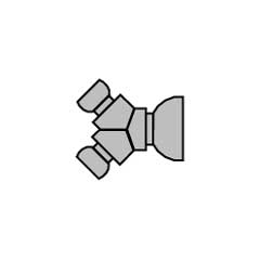 2 StückCobra-12mm Y-Reduktion 12 auf 6mm Nr.8550-103A