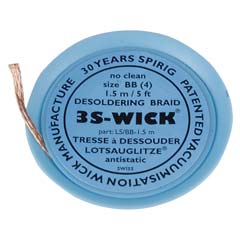 Entlöt-Sauglitze 2,2mm/50Watt 1,5m lang auf Spule,Gr.AB,Farbe grün