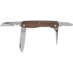 Kabelmesser 4teilig,kurze Klinge mit Holzgriff,2 Klingen,Stech-Spitz+Schraub.
