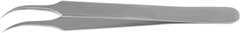 Industriepinzette gebogen 110mm gekurvte halbrunde Spitzen,vernickelt