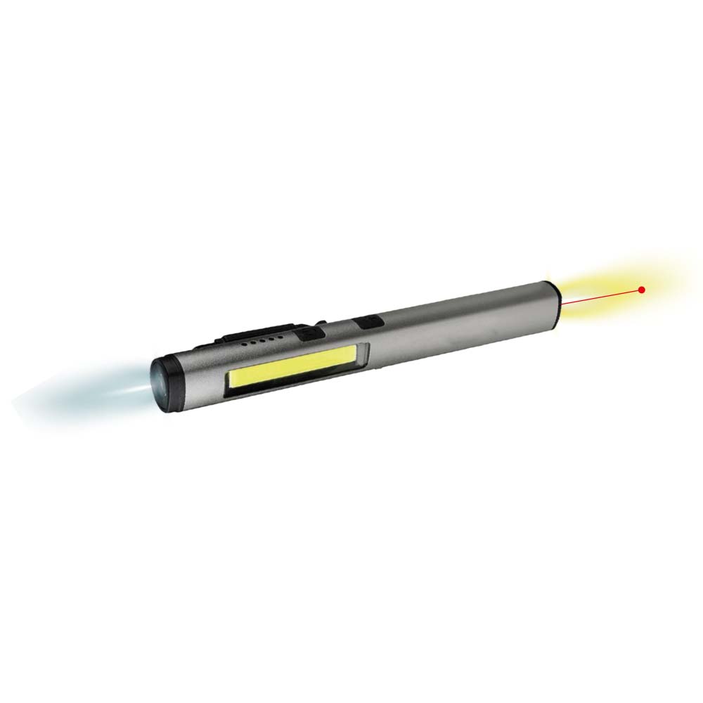 LED-Stiftleuchte SPIRAL CanAll Akku, USB-C, Laserpointer, UV-Licht