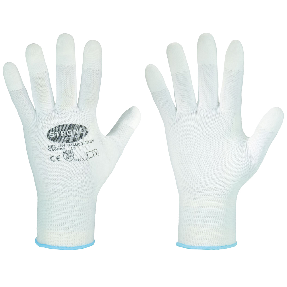 240 P.Handschuh YUMEN STRONGHAND®,Gr.10 Polyamid (Nylon)/PU,Weiss,Cat 2
