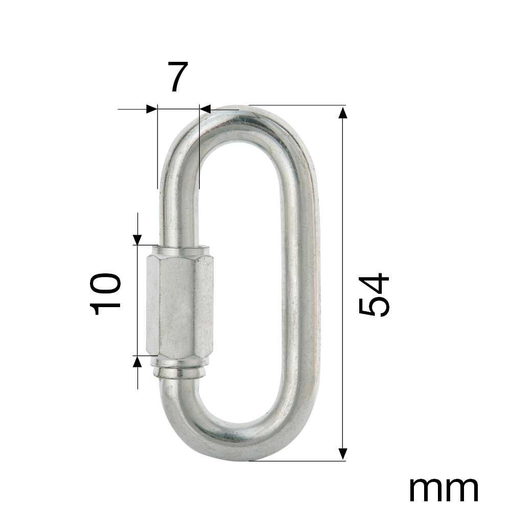 10 Stück Rapidglieder - 7mm/verzinkt