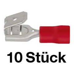 10 Stk.Abzweighülsen 6,2 rot für Kabel 0,5-1,0mm²